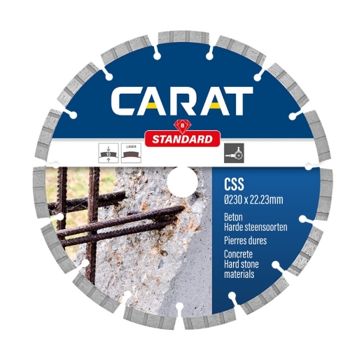 Carat diamantschijf CSS standaard 230x22.23mm - beton - CSS2303000
