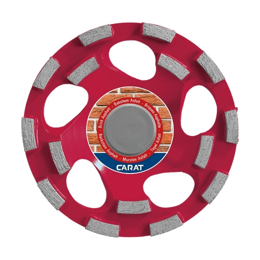 Afbeeldingen van Carat slijpkop CUBD Dustec® premium 125x22.23mm - baksteen - CUBD1253A0