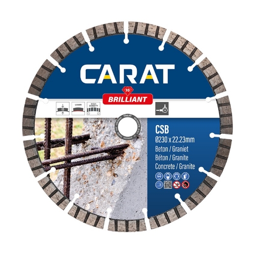 Afbeeldingen van Carat diamantschijf CSB brilliant 230x22.23mm - beton & graniet - CSB2303000