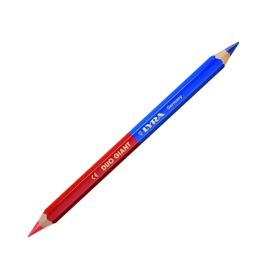 Afbeeldingen van Lyra bouwpotlood blauw-rood Duo giant - 2930101
