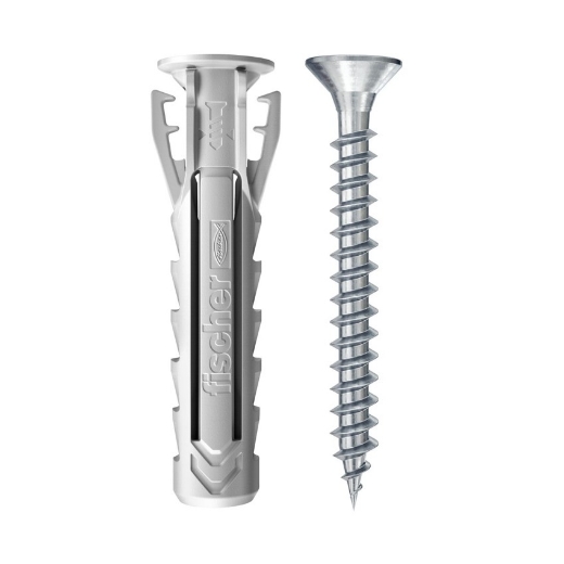 Afbeeldingen van Fischer spreidplug type SX Plus 6x30S met schroef 4.5x40, met kraag - 568206