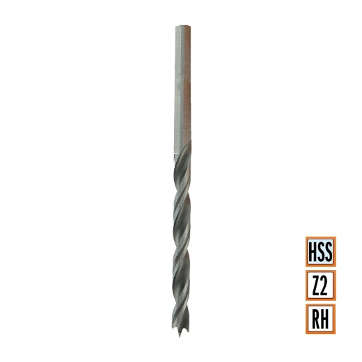 Afbeeldingen van CMT Spiraalboor met dubbele spiraal & lange punt D=4mm I=43mm LT=75mm S=4mm Z2 RH SP - 517.040.51P