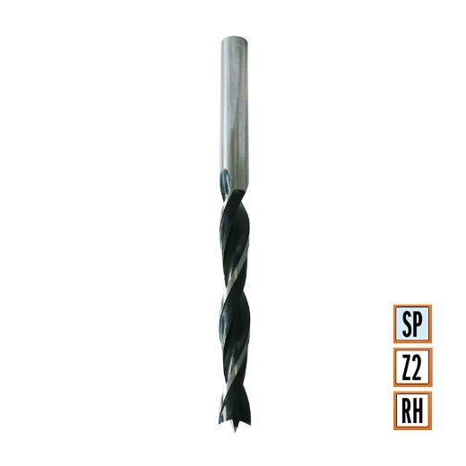 Afbeeldingen van CMT Spiraalboor met enkele spiraal D=14mm I=97mm LT=151mm S=10mm Z2 RH SP - 517.140.31