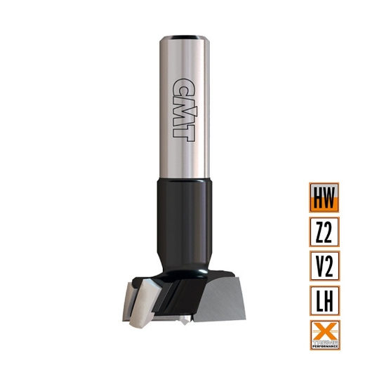 Afbeeldingen van CMT Cilinderkopboor D=25mm LT=57.5mm S=10x26mm Z2+V2 LH HW - 317.250.42