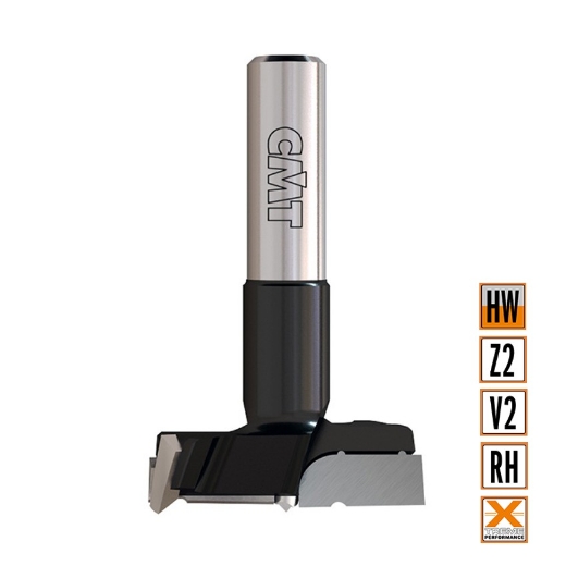 Afbeeldingen van CMT Cilinderkopboor D=35mm LT=57.5mm S=10x26mm Z2+V2 RH HW - 317.350.41