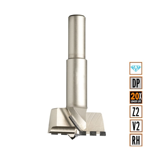 Afbeeldingen van CMT Cilinderkopboor D=35mm LT=57.5mm S=10x26mm Z2+V2 RH DP - 317.350.61