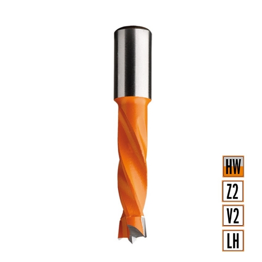 Afbeeldingen van CMT Drevelboor D=12.7mm I=30mm LT=57.5mm S=10x20mm Z2+V2 LH HW - 308.127.12