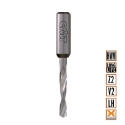 Afbeeldingen van CMT Drevelboor D=6.35mm I=30mm LT=70mm S=10x31.5mm Z2+V2 LH HWM - 311.064.22