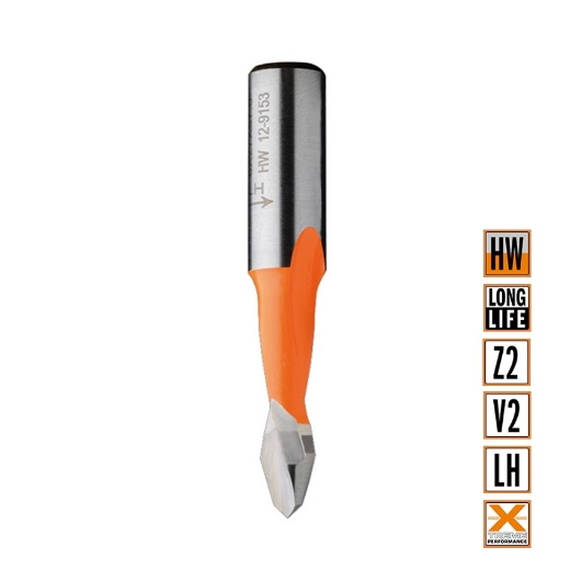 Afbeeldingen van CMT Drevelboor D=8mm I=27mm LT=57.5mm S=10x26mm Z2 LH HW - 313.080.42