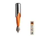 Afbeeldingen van CMT Spitse drevelboor D=10mm I=27mm LT=57.5mm S=10x26mm Z2 LH HW - 313.100.12