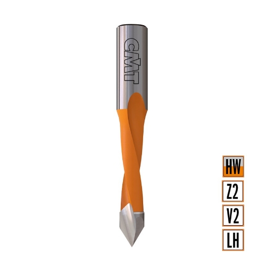 Afbeeldingen van CMT Spitse drevelboor D=12.7mm I=35mm LT=70mm S=10x26mm Z2 LH HW - 314.127.12