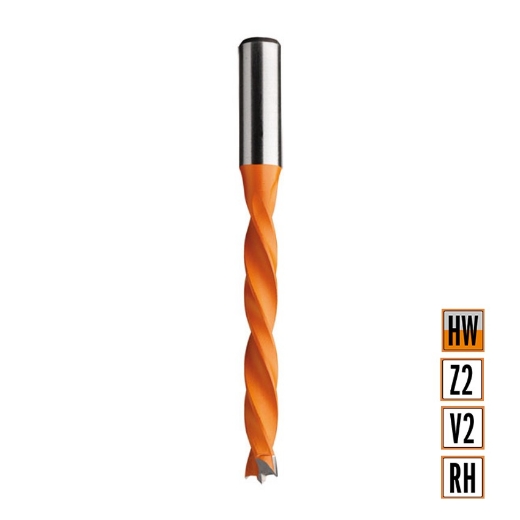 Afbeeldingen van CMT Drevelboor D=10mm I=65mm LT=105mm S=10x30mm Z2+V2 RH HW - 372.100.11