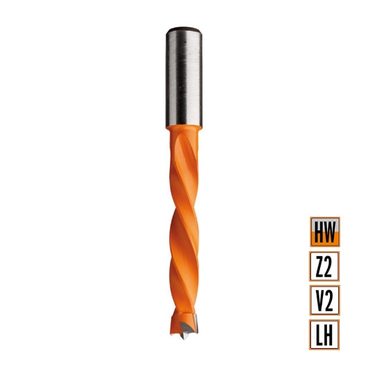 Afbeeldingen van CMT Drevelboor D=10mm I=50mm LT=85mm S=10x27mm Z2+V2 LH HW - 373.100.12