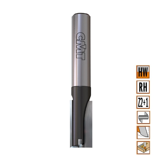Afbeeldingen van CMT Rechte groeffrees D=10x25mm L=70mm S=10mm Z2+1 HW - 175.100.11