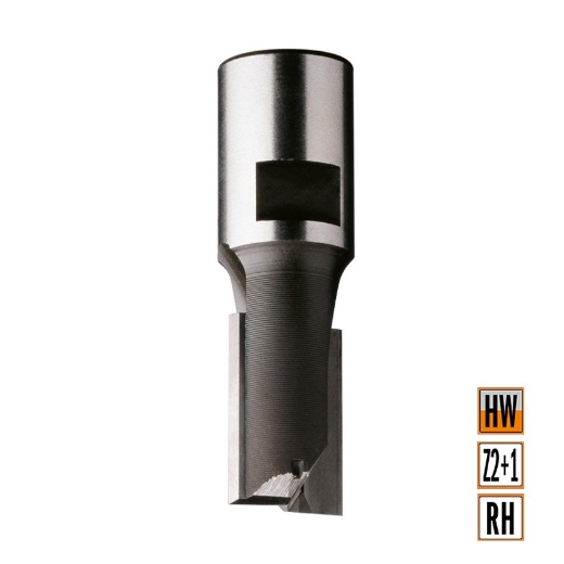 Afbeeldingen van CMT Groeffrees met binnendraad aansluiting D=16x25mm L=60mm M12x1mm Z2+1 HW - 170.160.11