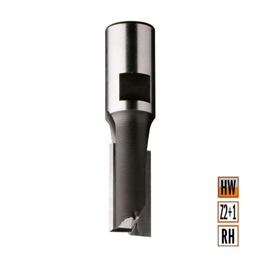 Afbeeldingen van CMT Groeffrees met binnendraad aansluiting D=15x25mm L=52mm M10mm Z2+1 HW - 173.150.11