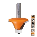 Afbeeldingen van CMT Hoekafschuinfrees met kogellager D=50.8x31.75mm R=12.7 L=81mm S=12mm Z2 HW - 966.602.11