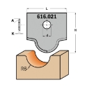 Afbeeldingen van CMT Profielmes voor multiprofielfrees type 21 L=20mm K=2mm MDF materiaal KCR08 / S1920 Profiel Z2 - 616021