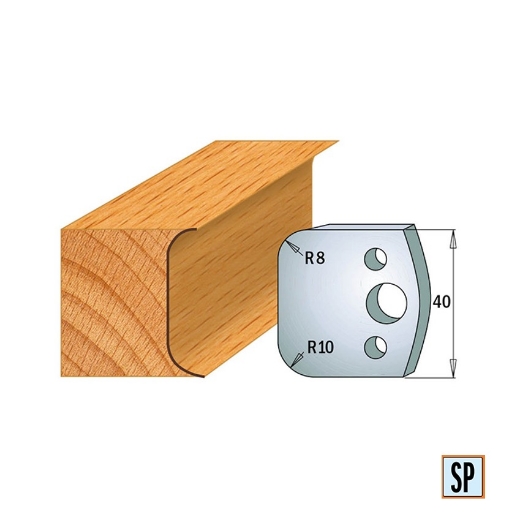 CMT Profielmes voor profielfreeskop voor hard- en zacht hout I=40x4mm, 2 stuks - 690003