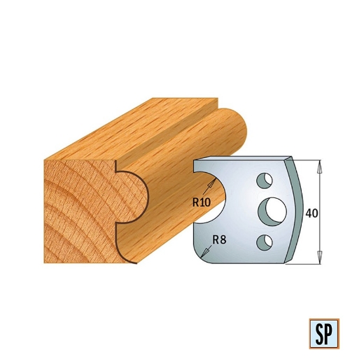 CMT Profielmes voor profielfreeskop voor hard- en zacht hout I=40x4mm, 2 stuks - 690004