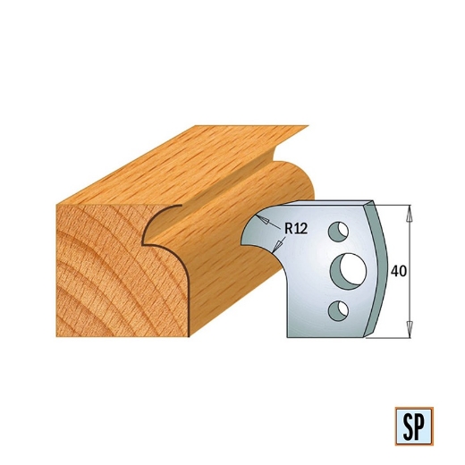 CMT Profielmes voor profielfreeskop voor hard- en zacht hout I=40x4mm, 2 stuks - 690005