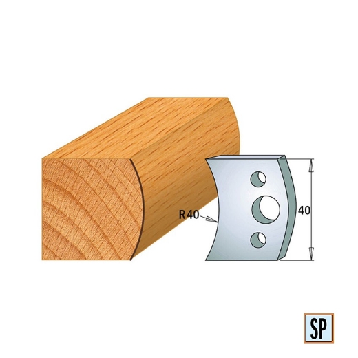 CMT Profielmes voor profielfreeskop voor hard- en zacht hout I=40x4mm, 2 stuks - 690008
