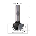 Afbeeldingen van CMT Contractor holprofielfrees D=12.7x12.7mm R=6.35 L=40mm S=8mm Z2 HW - K914-127