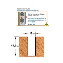 Afbeeldingen van CMT Rechte frees met wisselbare messen D=19x49.5mm L=110mm S=20mm Z2 HWM - 654.692.12