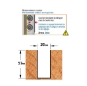 Afbeeldingen van CMT Rechte frees met wisselbare messen D=20x57mm L=120mm S=20mm Z1 HWM - 654.701.11