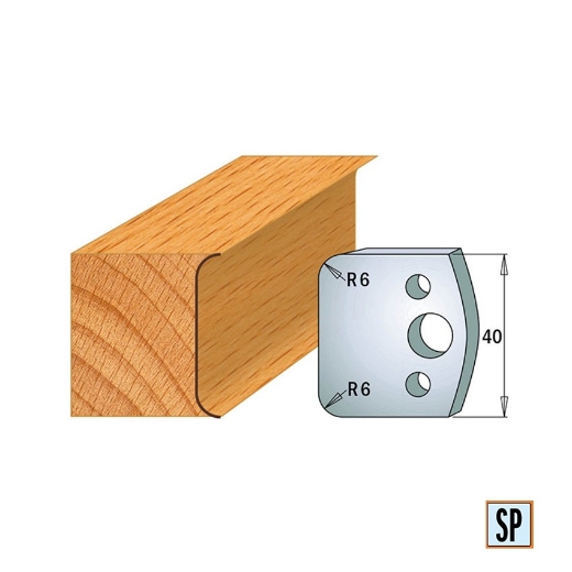 CMT Profielmes voor profielfreeskop voor hard- en zacht hout I=40x4mm, 2 stuks - 690069