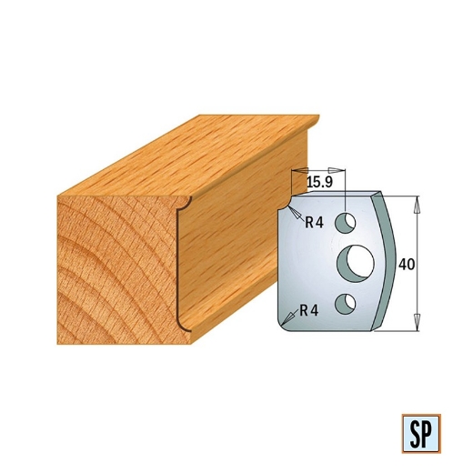 CMT Profielmes voor profielfreeskop voor hard- en zacht hout I=40x4mm, 2 stuks - 690171