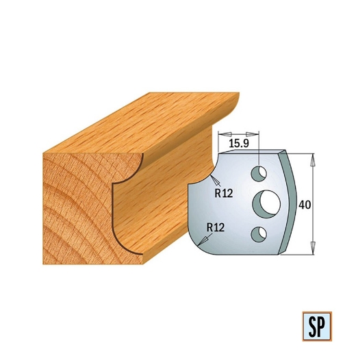 CMT Profielmes voor profielfreeskop voor hard- en zacht hout I=40x4mm, 2 stuks - 690176