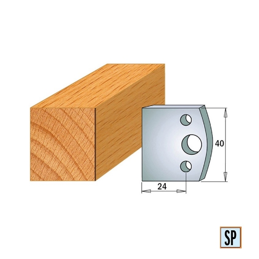 Afbeeldingen van CMT Recht profielmes voor profielfreeskop voor hard- en zacht hout I=40x4mm, 2 stuks - 690192