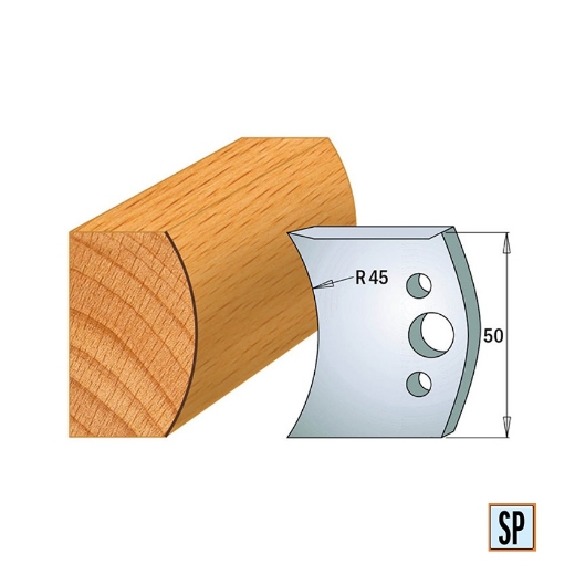 CMT Profielmes voor profielfreeskop voor hard- en zacht hout I=50x4mm, 2 stuks - 690556