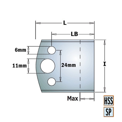 Afbeeldingen van CMT Blanketmes voor profielfreeskop voor hard- en zacht hout I=50x4mm, 2 stuks - 690599
