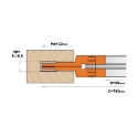 Afbeeldingen van CMT Verstelbare groeffrees D=160mm B=50mm Z2+2 + V2+2 Hh=8-15.5mm HD=32mm - 02105.160.08.16