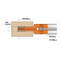 Afbeeldingen van CMT Verstelbare groeffrees D=160mm B=50mm Z2+2 + V2+2 Hh=12.6-24mm HD=32mm - 02105.160.12.24