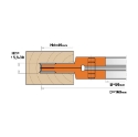 Afbeeldingen van CMT Verstelbare groeffrees D=160mm B=50mm Z2+2 + V2+2 Hh=15.6-30mm HD=45mm - 02105.160.15.30