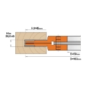 Afbeeldingen van CMT Verstelbare groeffrees D=160mm B=50mm Z2+2 + V2+2 Hh=20.6-40mm HD=45mm - 02105.160.20.40