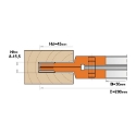 Afbeeldingen van CMT Verstelbare groeffrees D=200mm B=50mm Z2+2 + V2+2 Hh=8-15.5mm HD=45mm - 02105.200.08.16