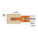 Afbeeldingen van CMT Verstelbare groeffrees D=200mm B=30mm Z2+2 + V2+2 Hh=8-15.5mm HD=45mm - 02105.200.08.30