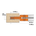 Afbeeldingen van CMT Verstelbare groeffrees D=200mm B=30mm Z2+2 + V2+2 Hh=12.6-24mm HD=45mm - 02105.200.12.30