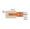 Afbeeldingen van CMT Verstelbare groeffrees D=200mm B=50mm Z2+2 + V2+2 Hh=15.6-30mm HD=65mm - 02105.200.15.30
