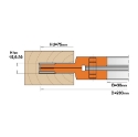 Afbeeldingen van CMT Verstelbare groeffrees D=200mm B=30mm Z2+2 + V2+2 Hh=15.6-30mm HD=75mm - 02105.200.15.30.30