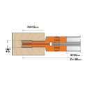 Afbeeldingen van CMT Verstelbare groeffrees D=160mm B=50mm Z2+2 + V2+2 Hh=4-8mm HD=32mm - 02107.160.04.08