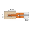 Afbeeldingen van CMT Verstelbare groeffrees D=200mm B=50mm Z2+2 + V2+2 Hh=4-8mm HD=45mm - 02107.200.04.50