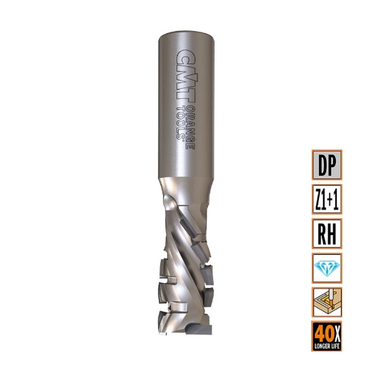 Afbeeldingen van CMT Diamant frees met 45° scherende snij-plaketten D=20mm I=35mm S=20mm L=95mm Z1+1 DP - 140.721.61