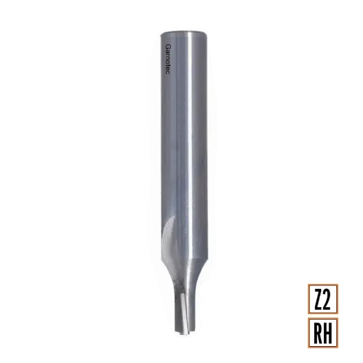 Afbeeldingen van CMT Diamantfrees met negatieve snij-plakket D=6mm I=10mm S=12mm L=75mm Z2 PCD H 3mm RH - 141.160.61