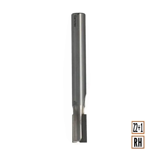 Afbeeldingen van CMT Diamantfrees met negatieve en positieve snij-plakket D=8mm I=15mm S=8mm L=70mm Z2+1 PCD H 3.5mm RH - 141.480.61