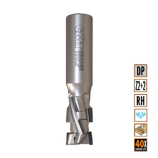 Afbeeldingen van CMT Diamant frees met scherende snij-plaketten D=20mm I=54mm S=20mm L=115mm Z=2+2 ( 12 DP+1 HW ) DP - 142.203.61